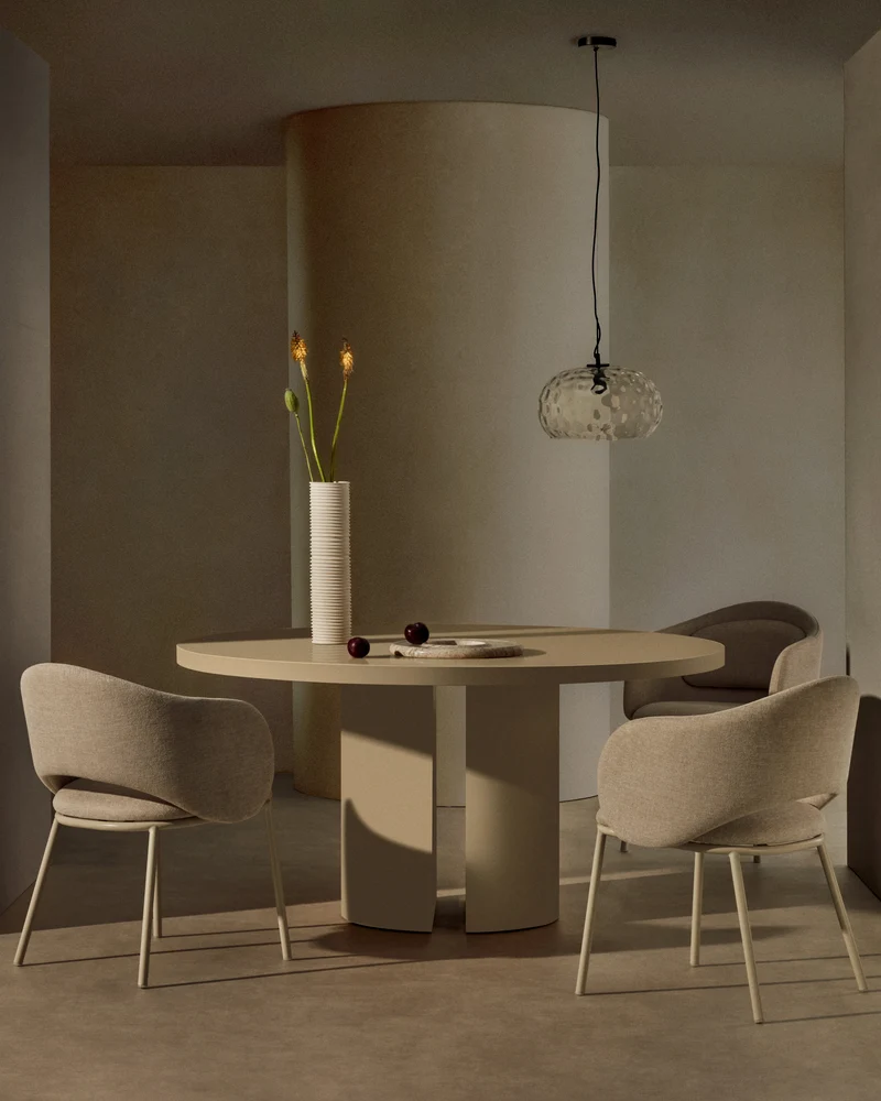 Nealy Round Dining Table - Ecru
