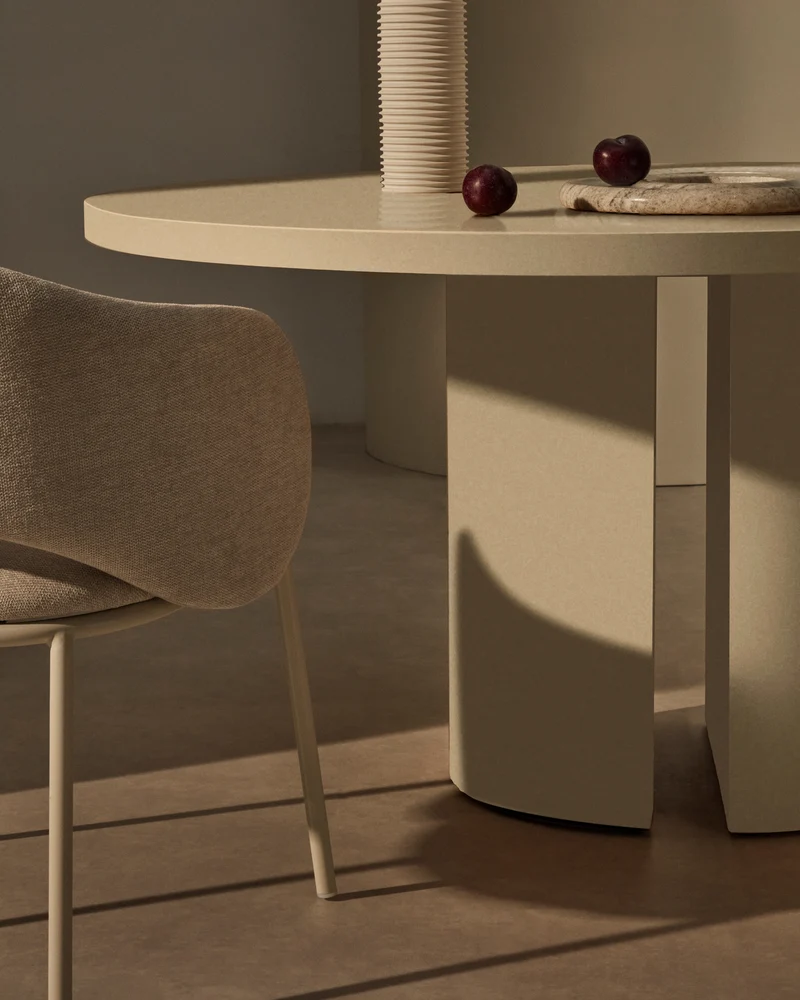 Nealy Round Dining Table - Ecru