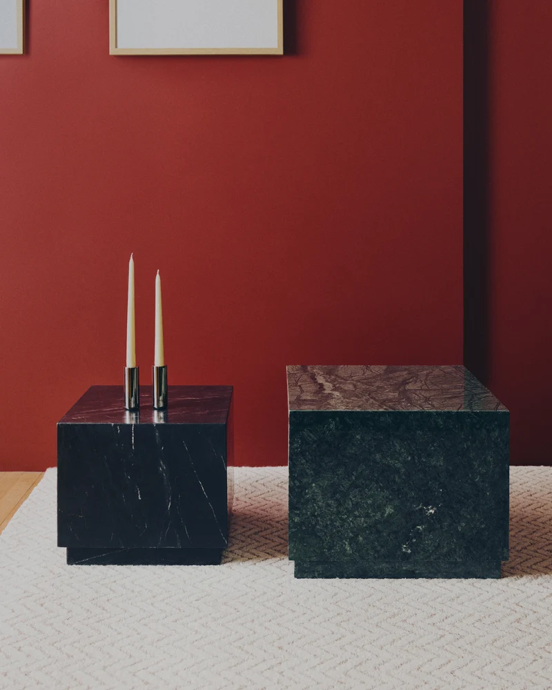 Sorein Side Table - Green Marble