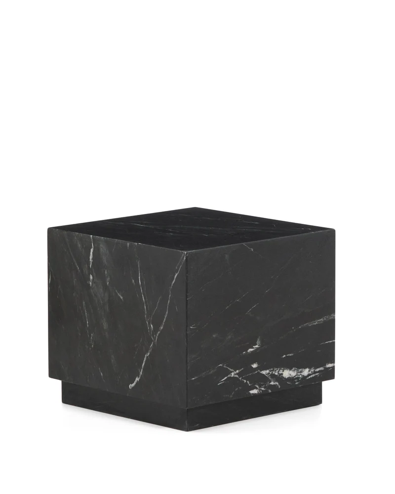 Sorein Side Table - Black Marble