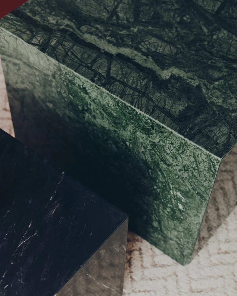 Sorein Side Table - Black Marble