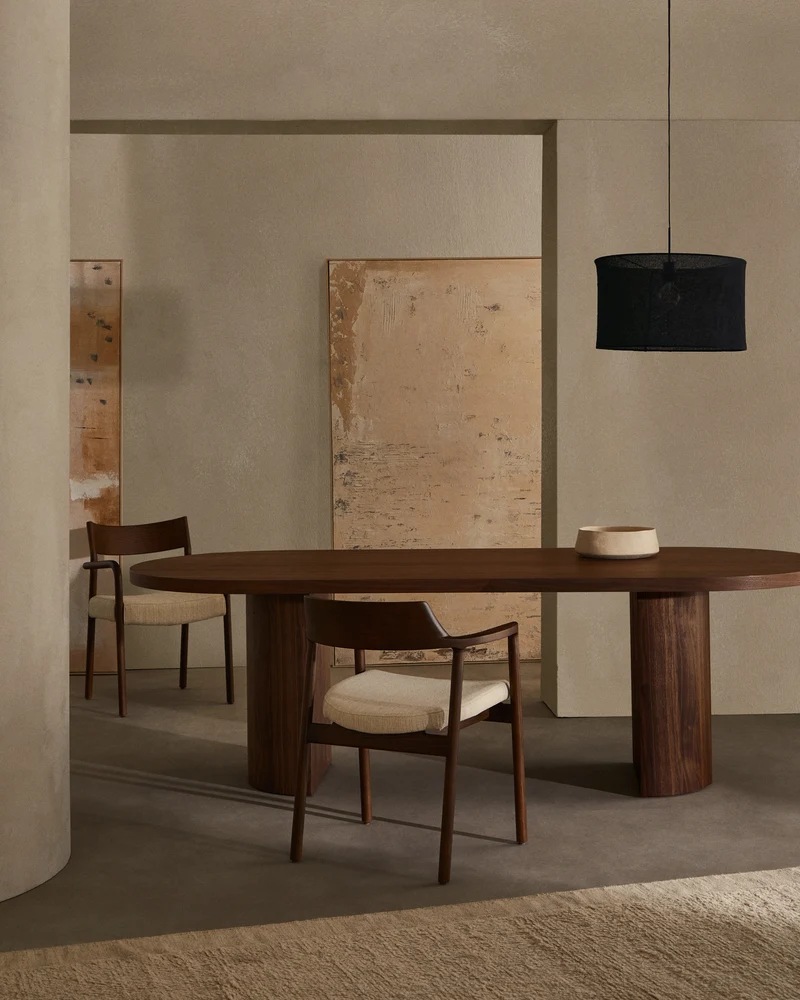 Nealy table walnut finish 240 x 100 cm