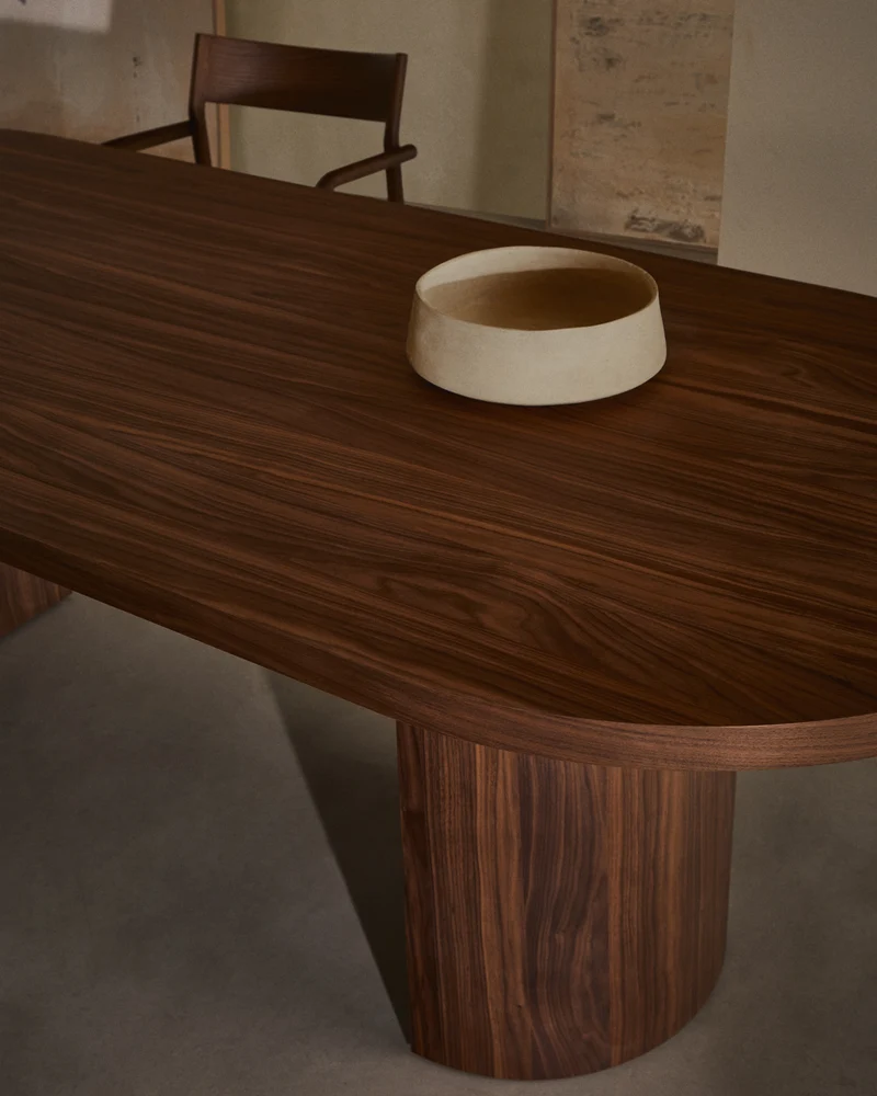 Nealy table walnut finish 200 x 100 cm