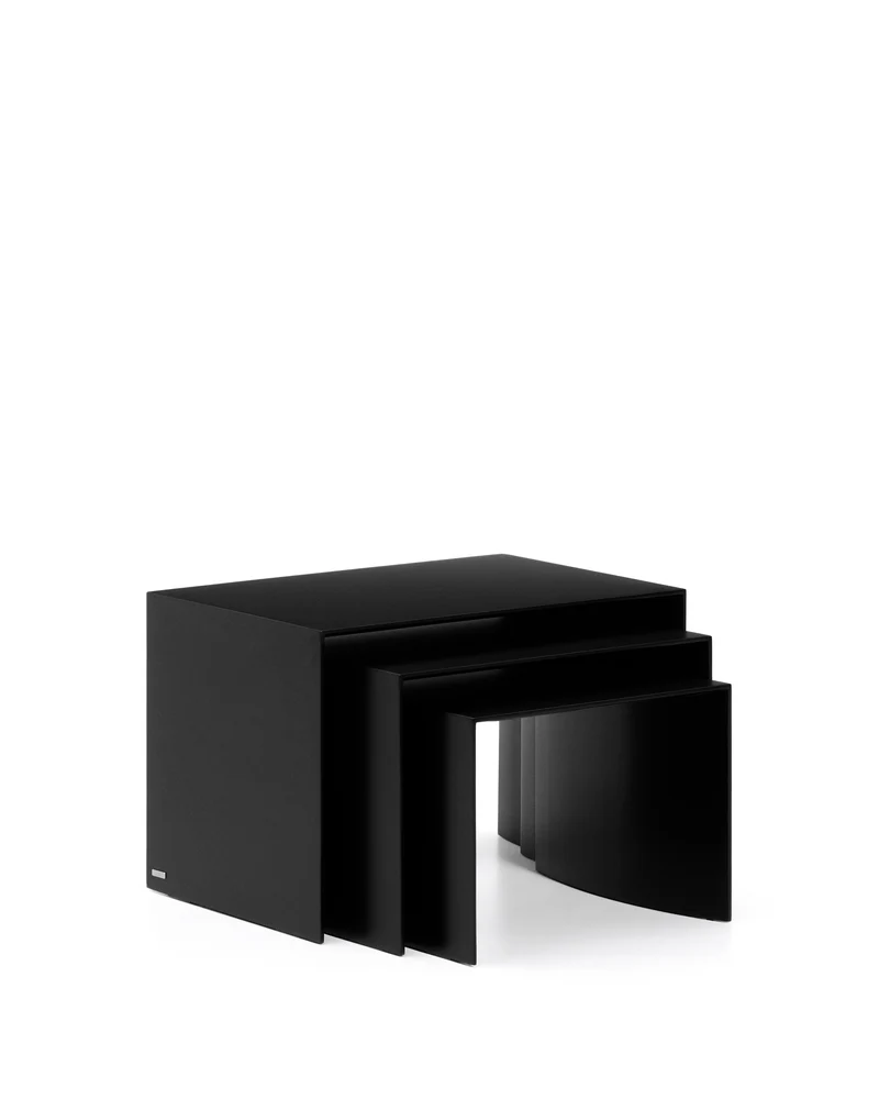 Litto set of 3 black nesting tables