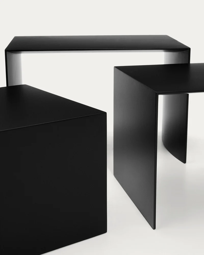 Litto set of 3 black nesting tables