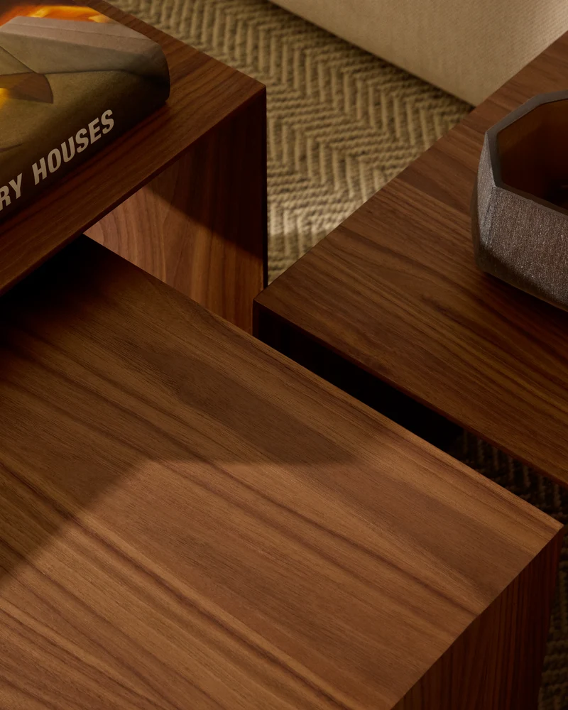 Litto set of 3 walnut nesting tables