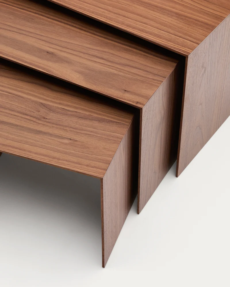 Litto set of 3 walnut nesting tables