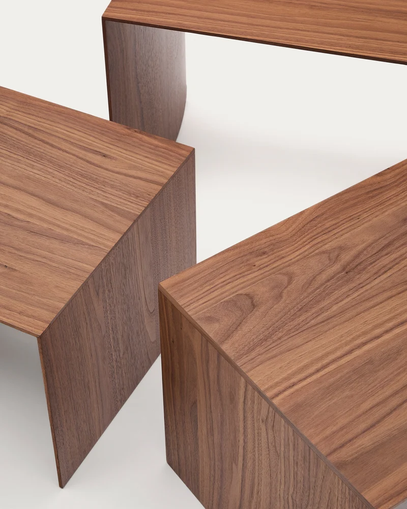 Litto set of 3 walnut nesting tables