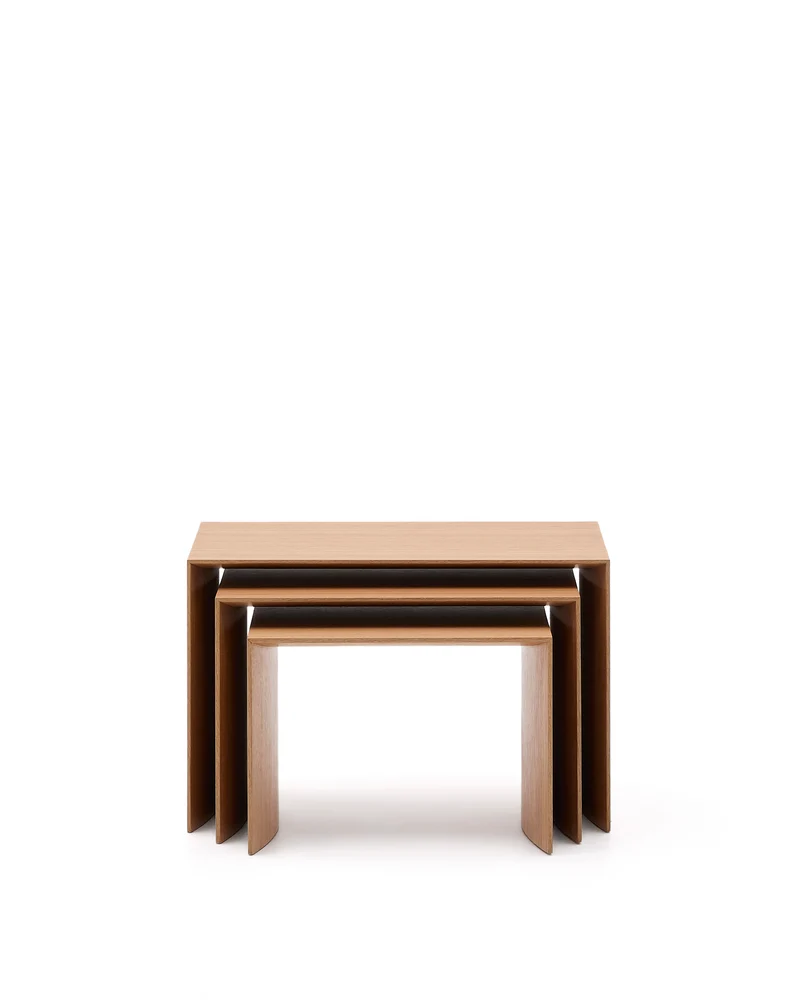 Litto set of 3 oak nesting tables