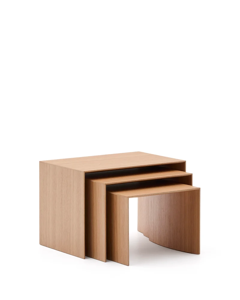 Litto set of 3 oak nesting tables