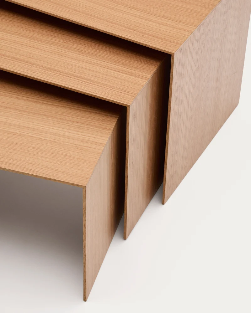 Litto set of 3 oak nesting tables