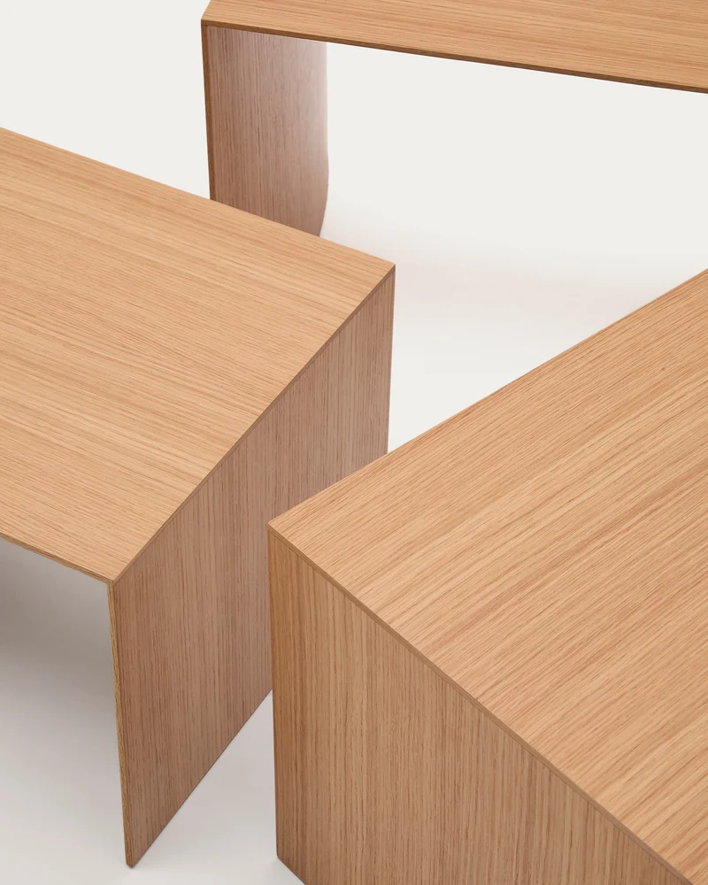 Litto set of 3 oak nesting tables