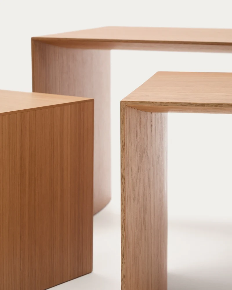 Litto set of 3 oak nesting tables