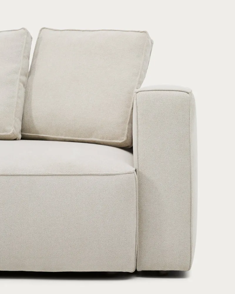 Marela beige chenille 3-seater sofa bed with left chaise longue 236cm