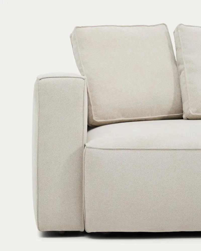Marela beige chenille 3-seater sofa bed 236cm
