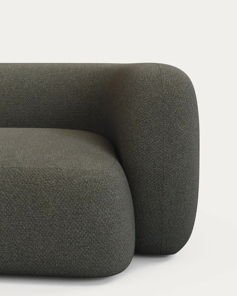 Martina green chenille 3-seater modular sofa with left chaise longue 287cm