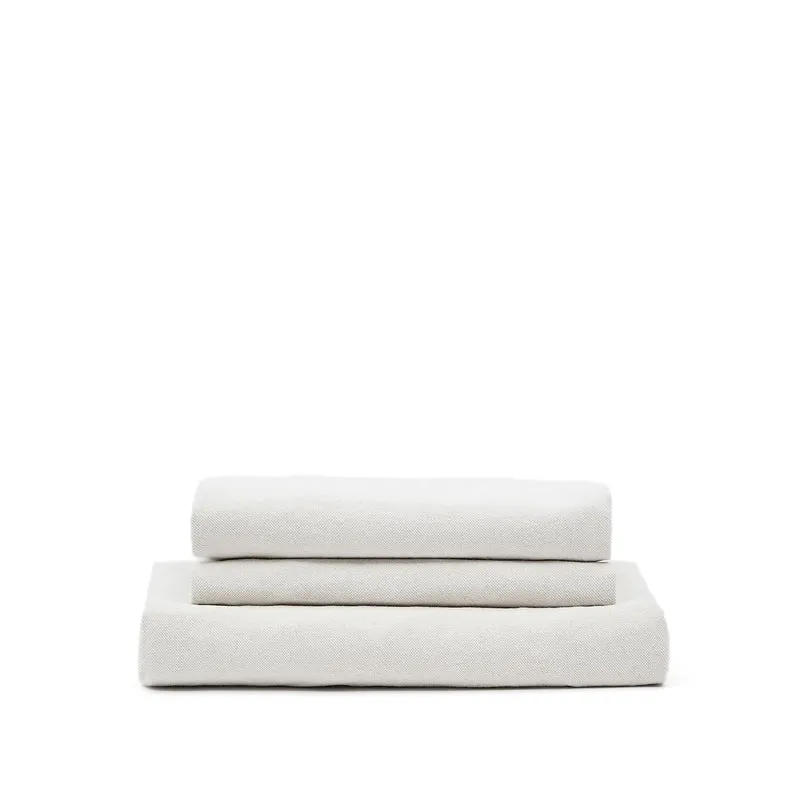 Nora 4-seater sofa cover in ecru linen and cotton