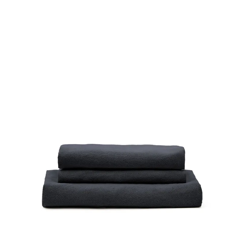 Nora 4-seater sofa cover in anthracite grey linen and cotton