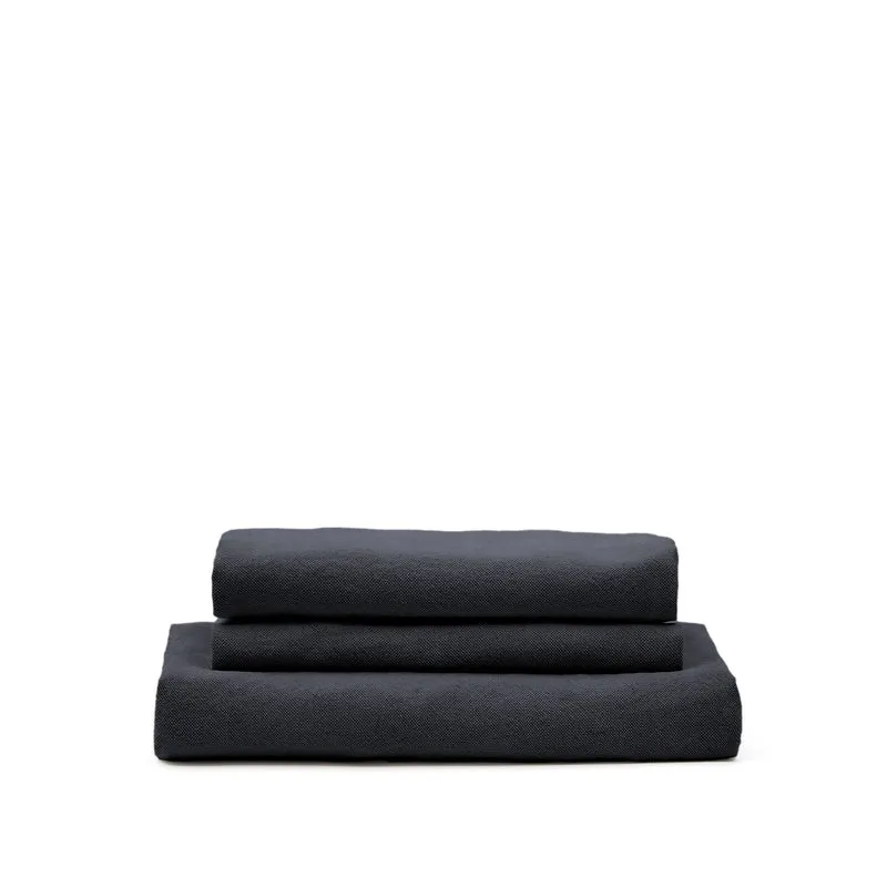 Nora armchair cover in anthracite grey linen and cotton 140cm