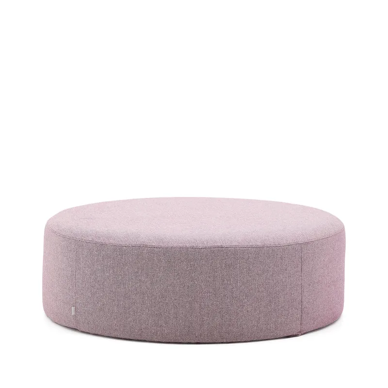 Kaeli purple footrest with removable cover Ø120cm