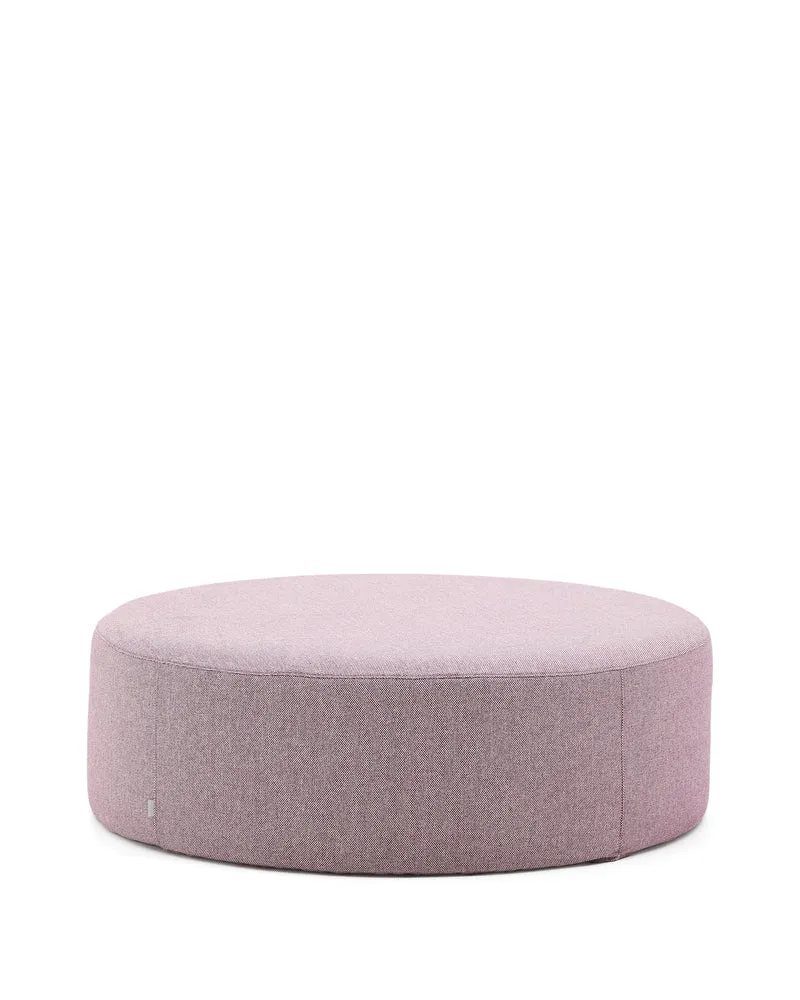 Kaeli purple footrest with removable cover Ø120cm