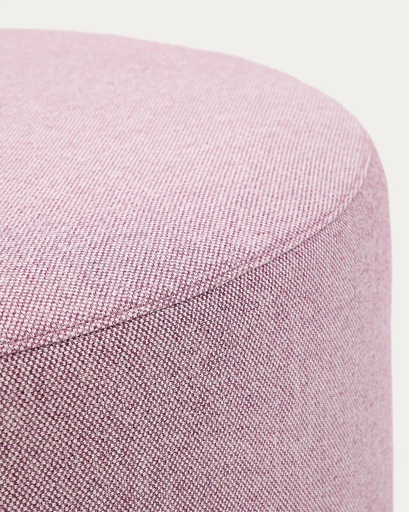 Kaeli purple footrest with removable cover Ø90cm