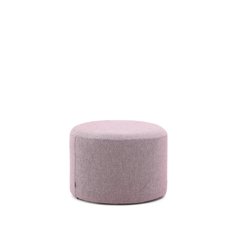 Kaeli purple footrest with removable cover Ø60cm