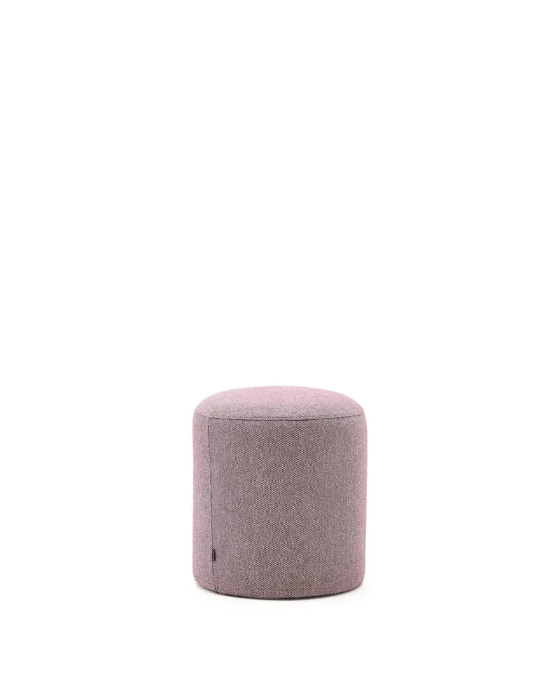 Kaeli purple footrest with removable cover Ø43cm