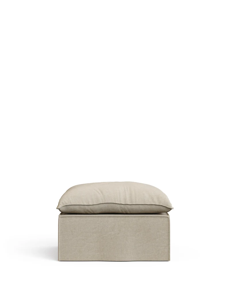 Anarela linen pouffe cover, 80 x 80 cm