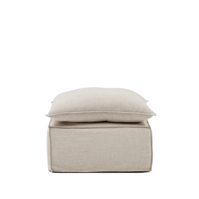 Anarela linen pouffe cover, 80 x 80 cm