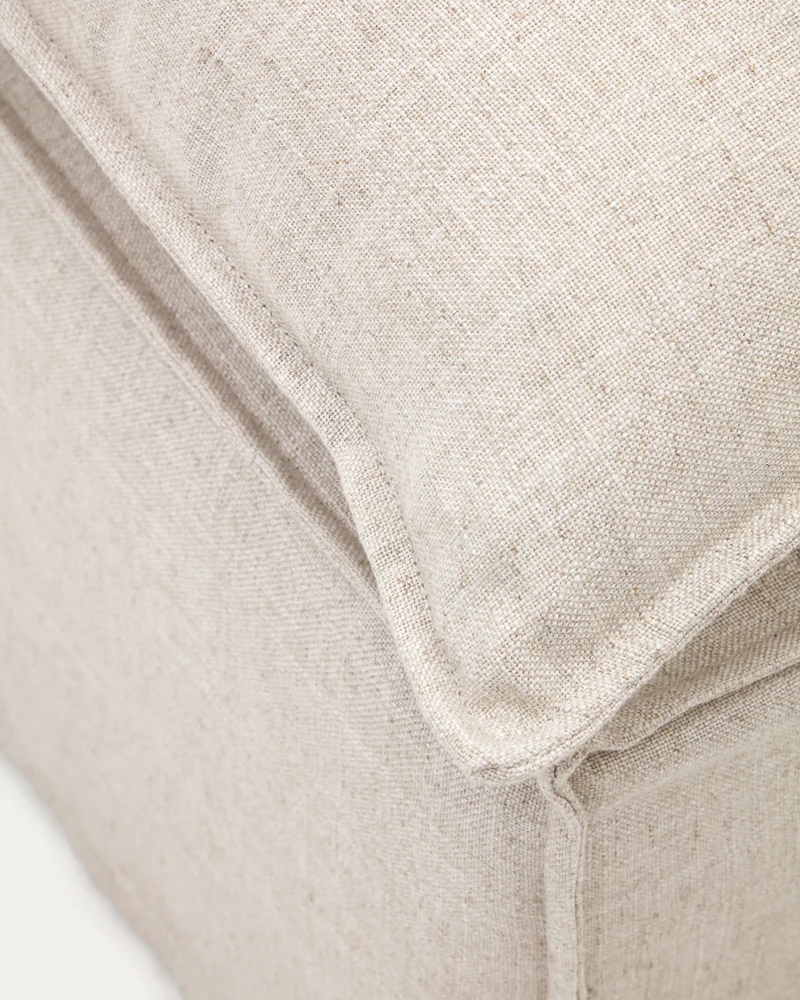 Anarela linen pouffe cover, 80 x 80 cm