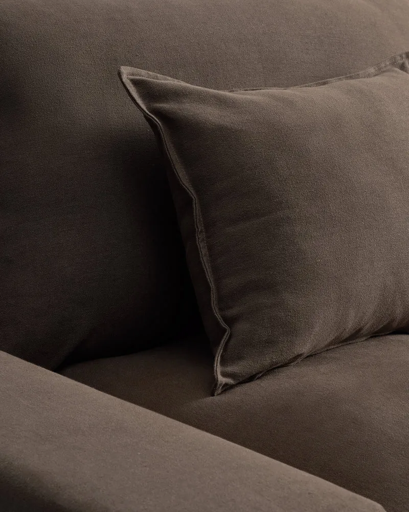 Anarela taupe linen 3-seater modular sofa with removable cover 310cm FSC Mix Credit