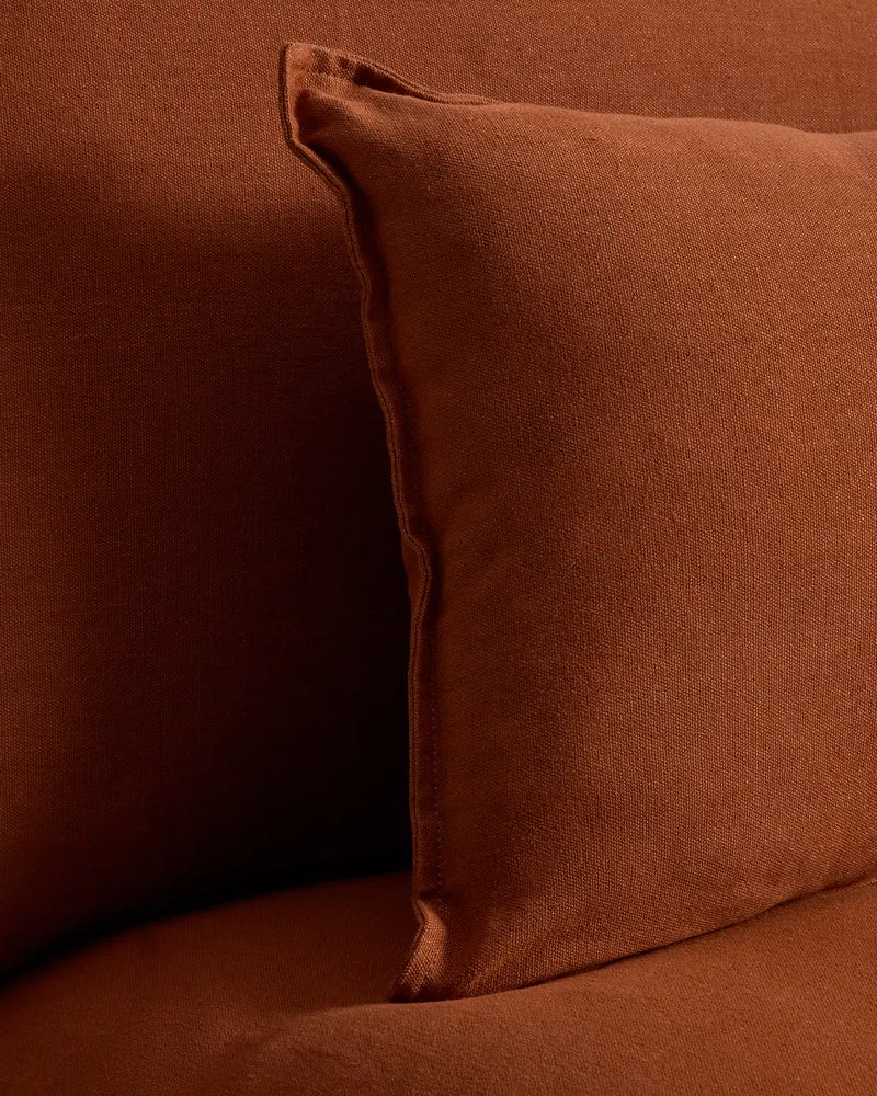 Anarela terracotta linen 3-seater modular sofa with removable cover 270cm FSC Mix Credit