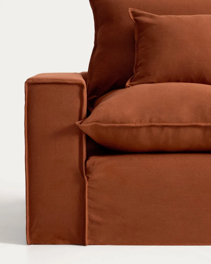 Anarela 2-seater sofa - Terracotta