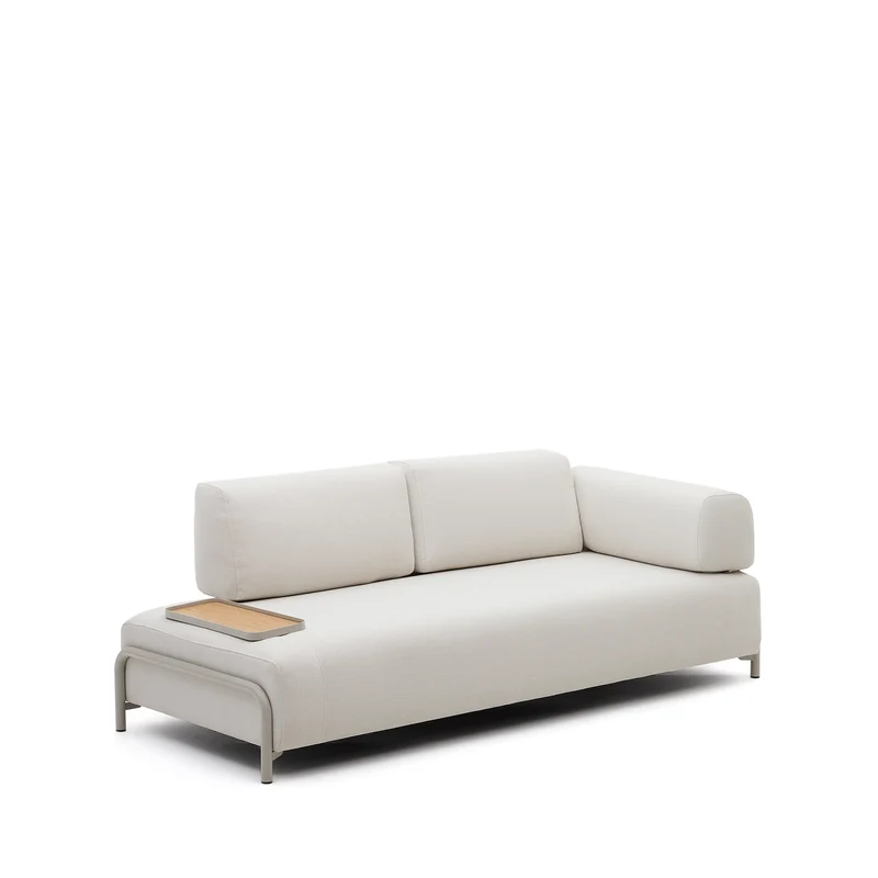 Compo Sofa Beige Chenille - Small Tray