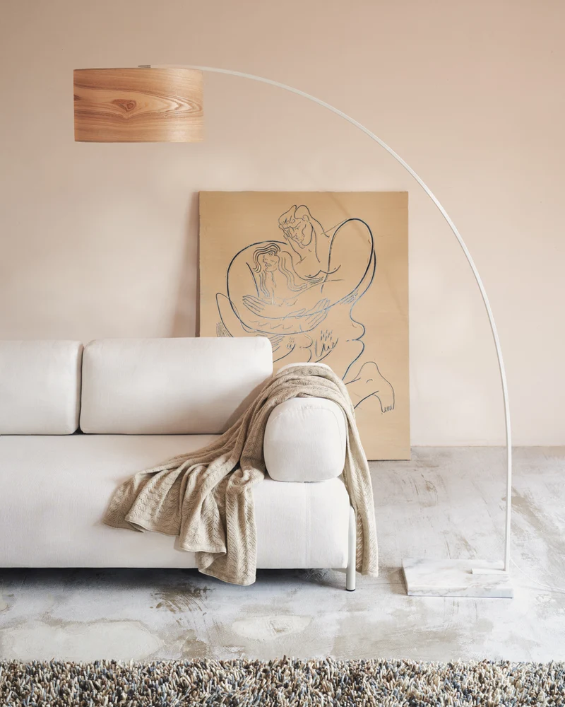 Compo Sofa Beige Chenille - Small Tray