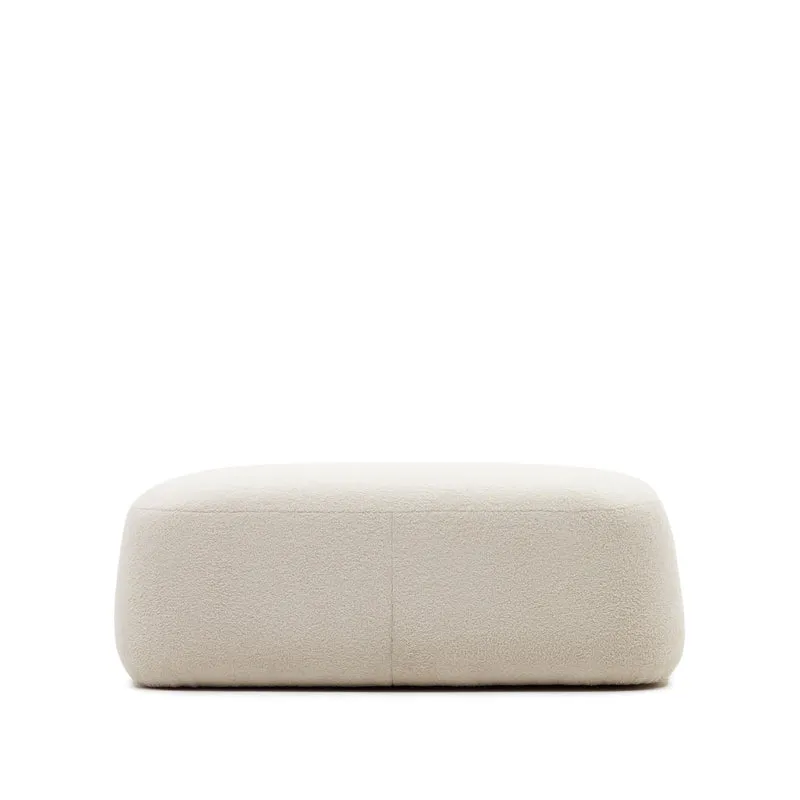 Martina ecru bouclé footrest