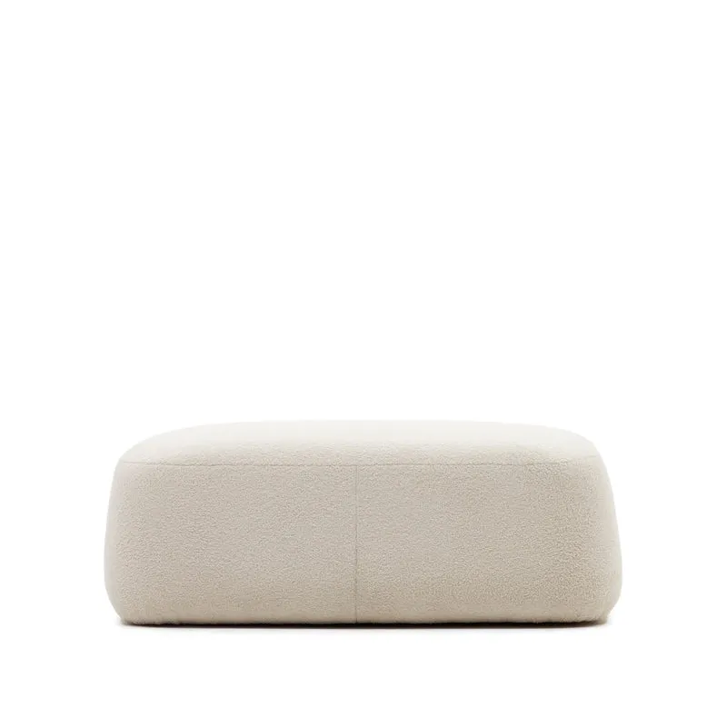 Martina ecru bouclé footrest
