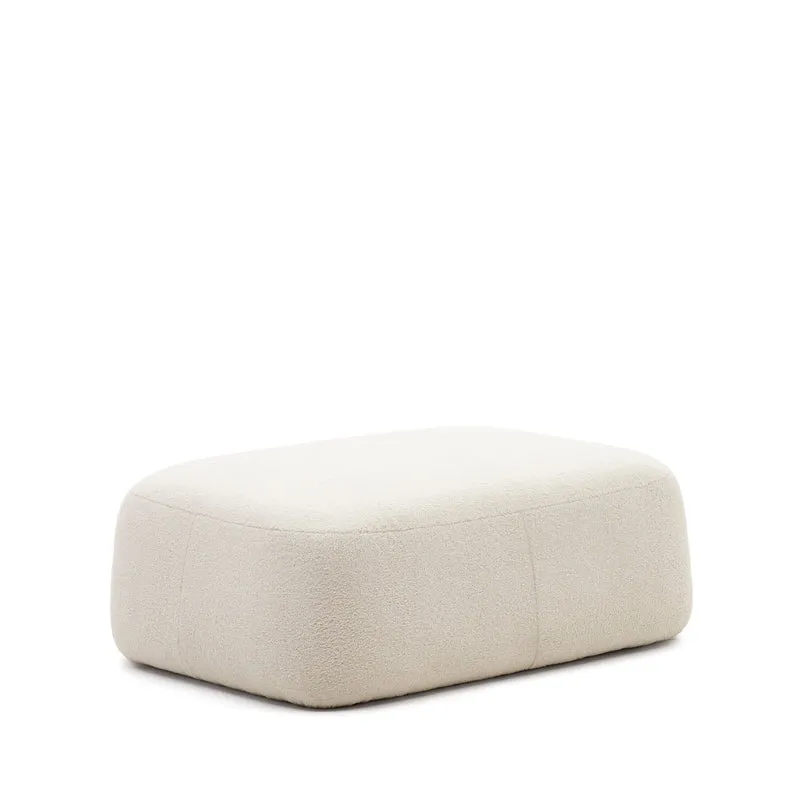 Martina ecru bouclé footrest