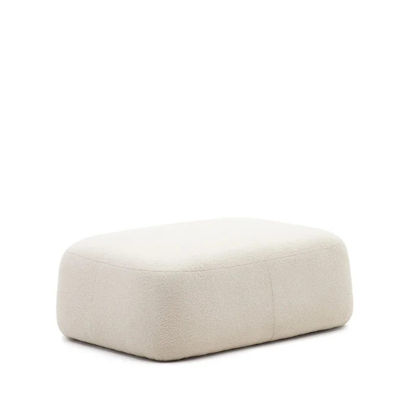 Martina ecru bouclé footrest