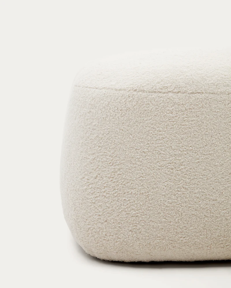 Martina ecru bouclé footrest