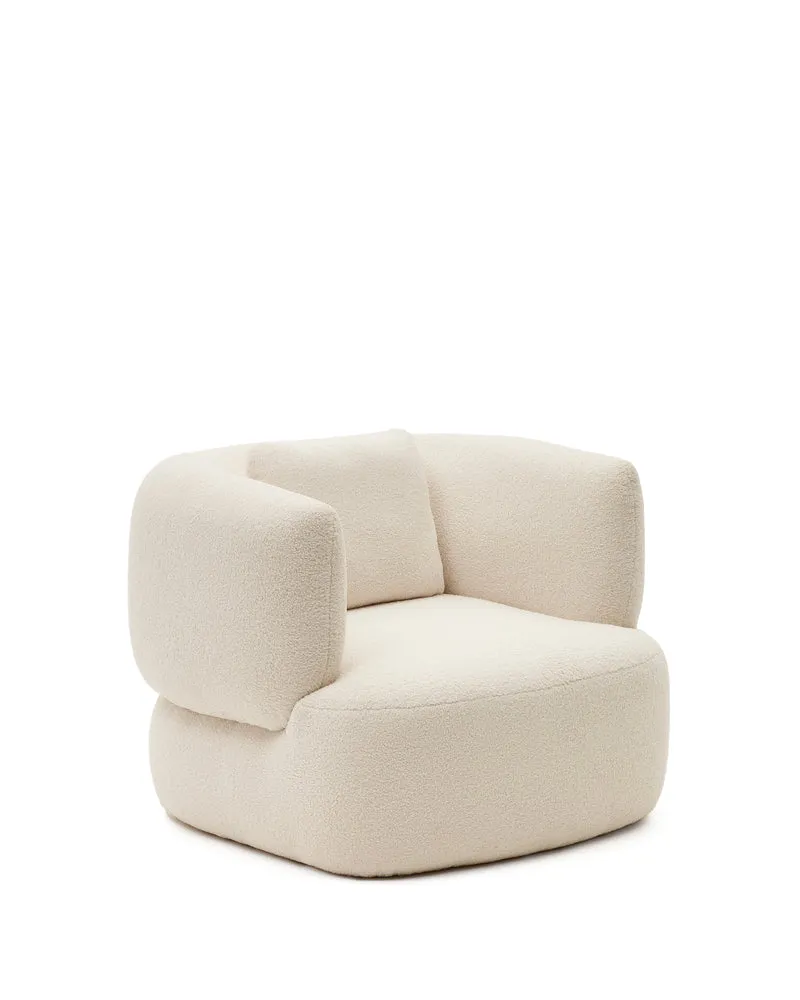 Martina Swivel Chair - Ecru Bouclé
