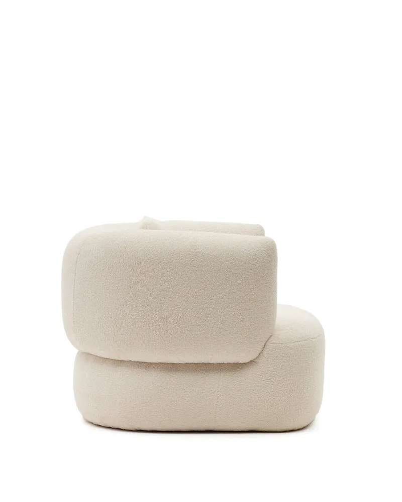 Martina Swivel Chair - Ecru Bouclé