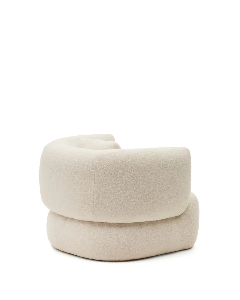 Martina Swivel Chair - Ecru Bouclé