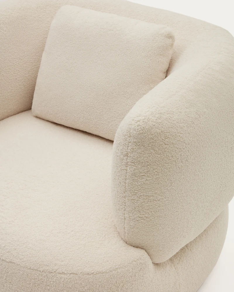 Martina Swivel Chair - Ecru Bouclé