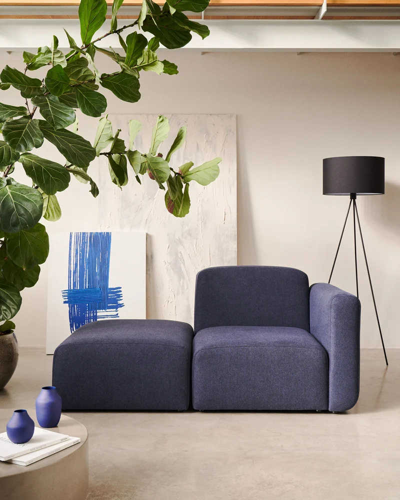 Neom End Pouffe - Blue