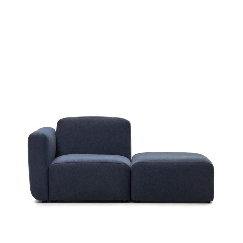 Neom 1-Seater Sofa with Pouffe - Blue