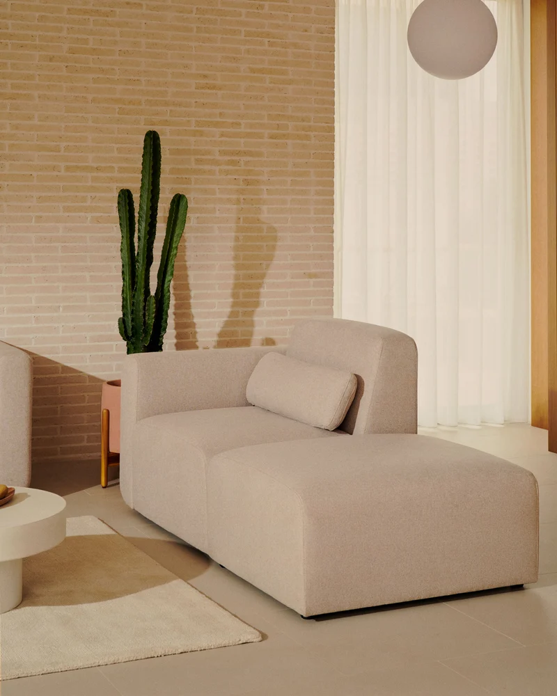Neom 1-Seater with Pouffe - Beige