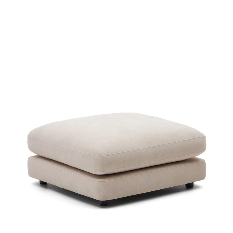 Gala Footrest - Beige Chenille