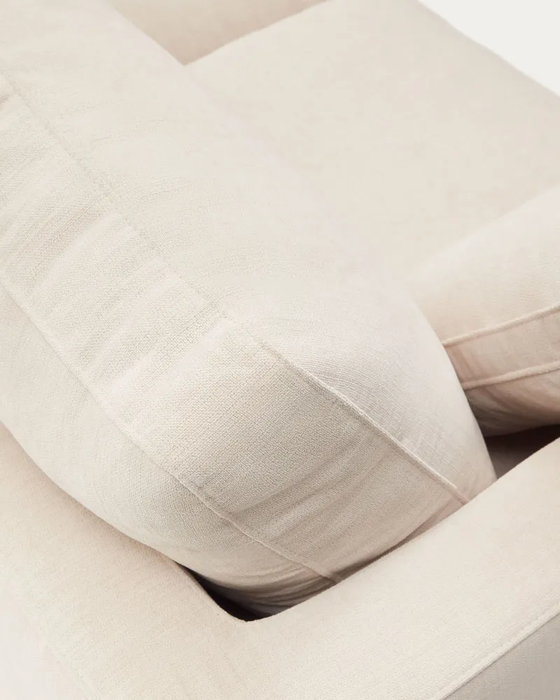 Gala 4-Seater with Chaise - Beige Chenille